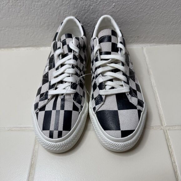 Converse One Star OX Black White Checkered US 5.5 Suede Low Top 172352c NWOB - Picture 2 of 7